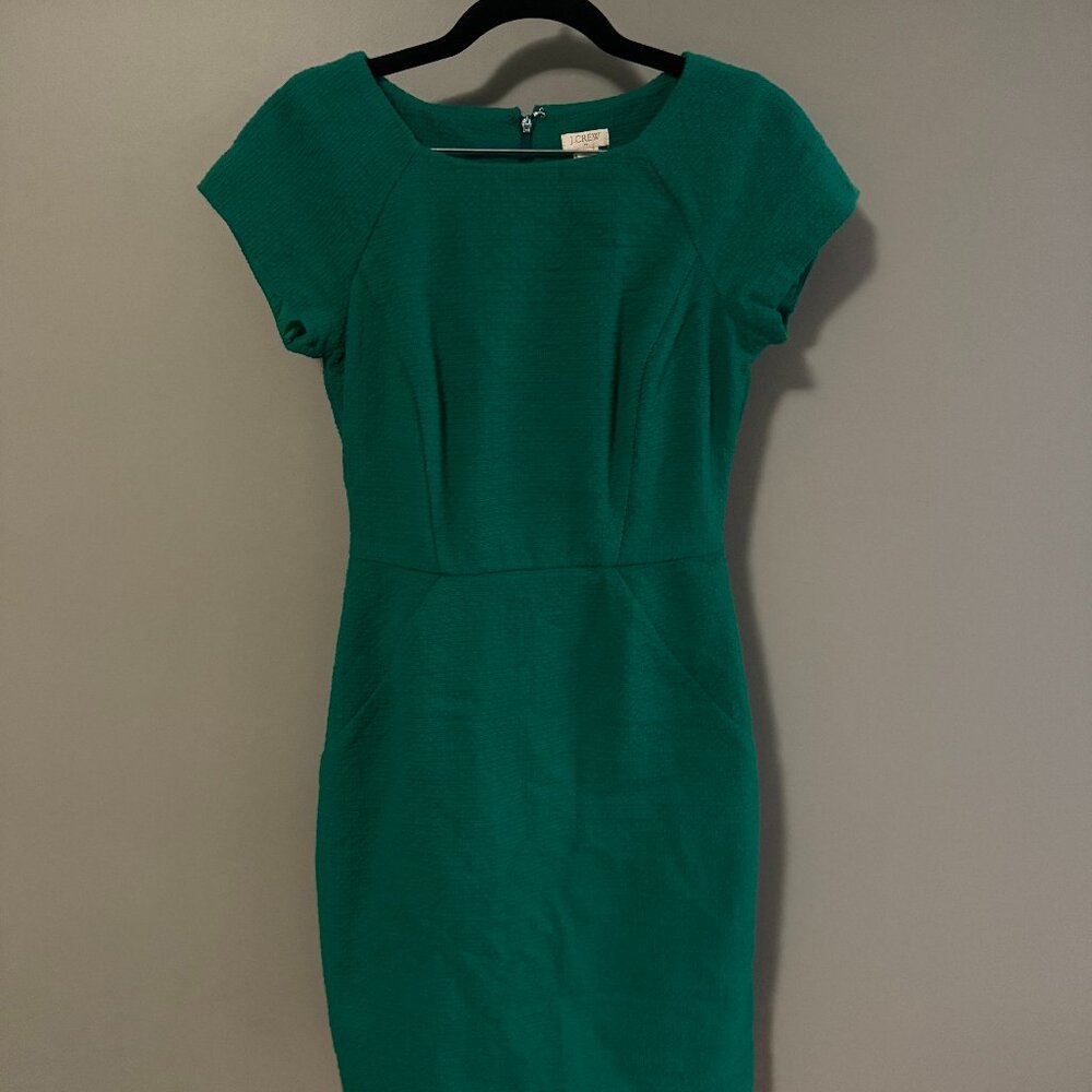J.Crew Factory Kelly Green Cap Sleeve Dress